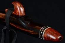 Macassar Ebony Native American Flute, Minor, Mid G-4, #F18A